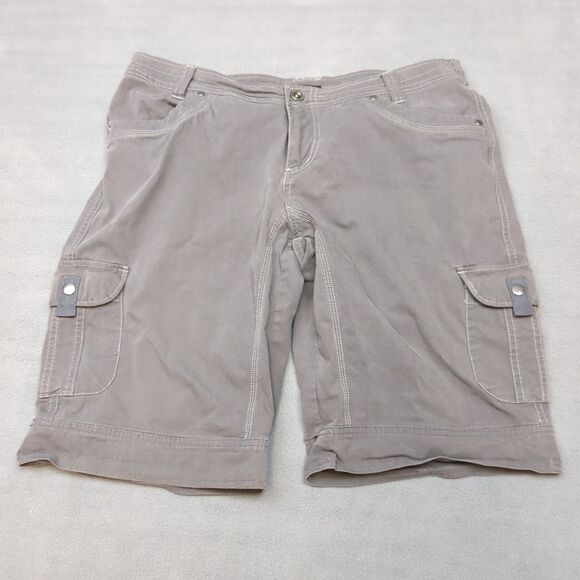 Kuhl Cargo Shorts Women's Size 12 Gray Splash 11" Hiking Camping Outdoors - Picture 1 of 11